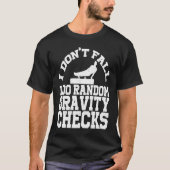Gymnastics Random Gravity Checks Horse Vaulting T-Shirt (Vorderseite)