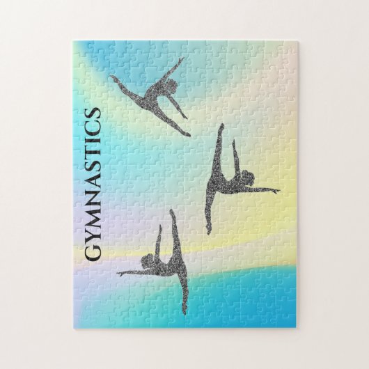 "GYMNASTICS" Regenbogen Puzzle (Vertikal)