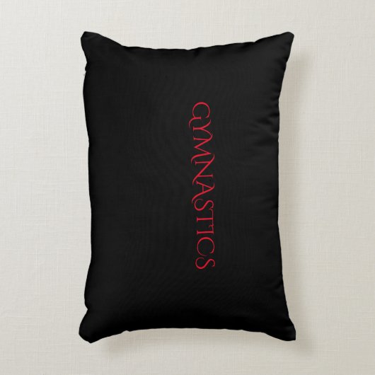 GYMNASTICS, schwarzer Kissen. Dekokissen (Vorderseite(Vertikal))