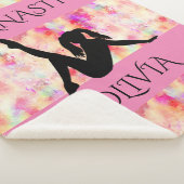 GYMNASTICS SHERPA BLANKET. Personalisierter Name. Sherpadecke (3/4)
