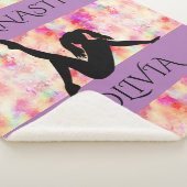 GYMNASTICS SHERPA BLANKET. Personalisierter Name. Sherpadecke (3/4)