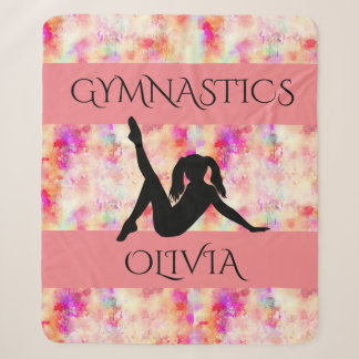 GYMNASTICS SHERPA BLANKET. Personalisierter Name. Sherpadecke