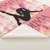 GYMNASTICS SHERPA BLANKET. Personalisierter Name. Sherpadecke (3/4)