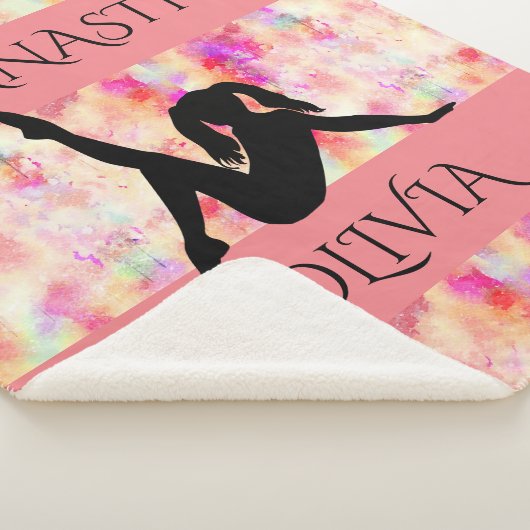 GYMNASTICS SHERPA BLANKET. Personalisierter Name. Sherpadecke (3/4)