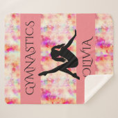 GYMNASTICS SHERPA BLANKET. Personalisierter Name. Sherpadecke (Vorderseite (Horizontal))