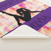 GYMNASTICS SHERPA BLANKET. Personalisierter Name. Sherpadecke (3/4)