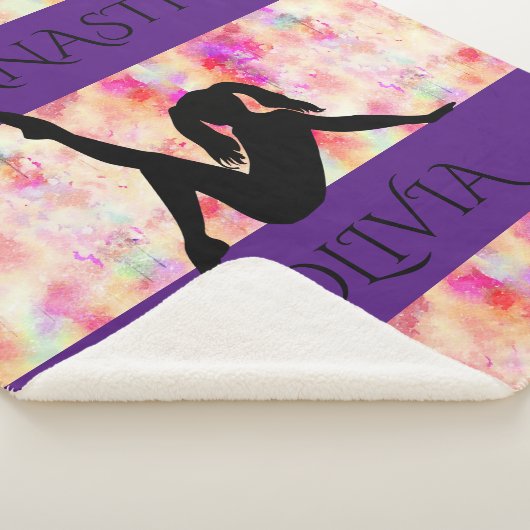 GYMNASTICS SHERPA BLANKET. Personalisierter Name. Sherpadecke (3/4)