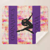 GYMNASTICS SHERPA BLANKET. Personalisierter Name. Sherpadecke (Vorderseite (Horizontal))