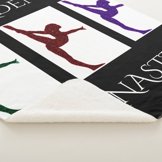 GYMNASTICS SHERPA GROSSER BLANKET MIT NAMEN. SHERPADECKE (3/4)