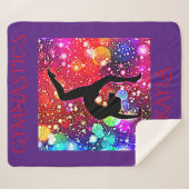 GYMNASTICS SHERPA MEDIUM BLANKET MIT NAME. SHERPADECKE (Vorderseite (Horizontal))