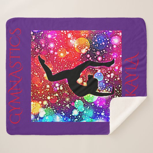 GYMNASTICS SHERPA MEDIUM BLANKET MIT NAME. SHERPADECKE (Vorderseite (Horizontal))