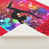 GYMNASTICS SHERPA MEDIUM BLANKET MIT NAMEN. SHERPADECKE (3/4)