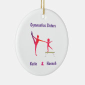 Gymnastics Sisters Keramik Ornament (Rechts)