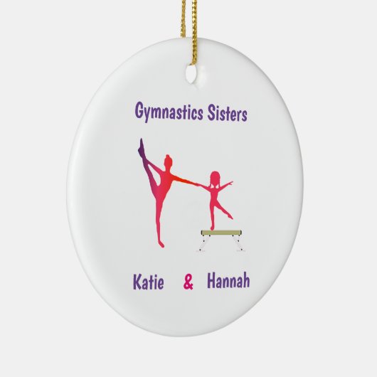 Gymnastics Sisters Keramik Ornament (Rechts)
