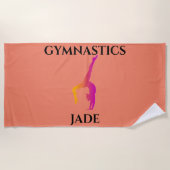 "GYMNASTICS" Strandtuch. Strandtuch (Vorderseite)