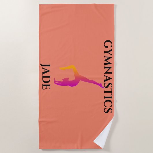 "GYMNASTICS" Strandtuch. Strandtuch (Vorderseite)