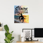 GYMNASTICS TRÄUMT PERSONALISIERTES GYMNNAST POSTER (Heimbüro)