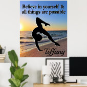 GYMNASTICS TRÄUMT PERSONALISIERTES POSTER (Heimbüro)