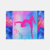"GYMNASTICS" Vlies-Decke mit individuelle Name. Fleecedecke (Vorderseite (Horizontal))