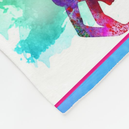 GYMNASTICS WASSERFARBENQUILLE FLEECEDECKE (Ecke)