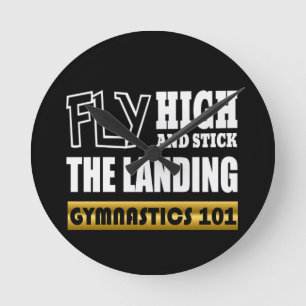 Gymnastik 101 Fliegenhoch - Bar Gymnast Runde Wanduhr