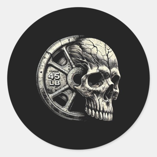 Gymnastik 45lbs Plate Coole Arbeitsfläche Runder Aufkleber (Vorderseite)