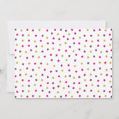 Gymnastik 4. Geburtstag Einladung | Heiß rosa (Rückseite)