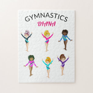 Gymnastik 6 Gymnast personalisierte Girl's Puzzle