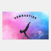 Gymnastik Abstrakt Rechteckiger Aufkleber (Vorderseite)