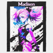 Gymnastik Abstrakt Spirit of the Gymnast Custom Fleecedecke (Vorderseite)