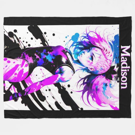 Gymnastik Abstrakt Spirit of the Gymnast Custom Fleecedecke (Vorderseite (Horizontal))