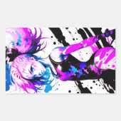 Gymnastik Abstrakter Geist des Gymnastes Rechteckiger Aufkleber (Vorderseite)