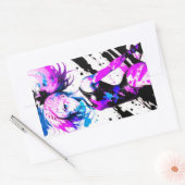 Gymnastik Abstrakter Geist des Gymnastes Rechteckiger Aufkleber (Umschlag)