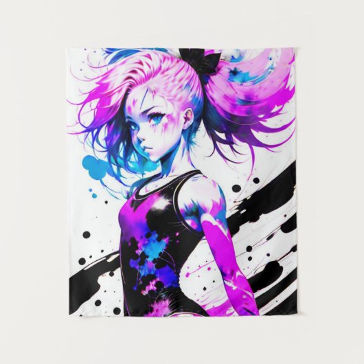 Gymnastik Abstrakter Geist des Gymnastes Wandteppich (Vorderseite)