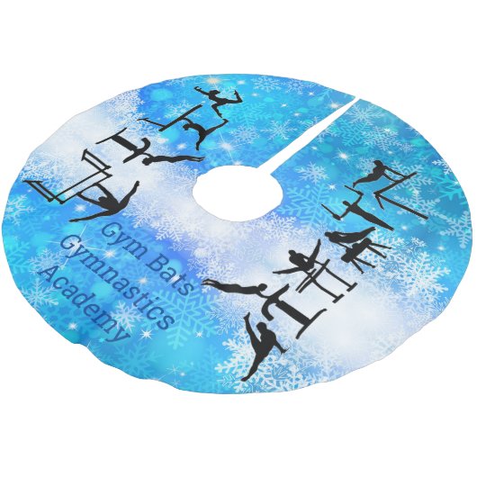 Gymnastik Academy Snowflake Weihnachtsbaumrock Polyester Weihnachtsbaumdecke (Schrägansicht)