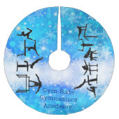 Gymnastik Academy Snowflake Weihnachtsbaumrock Polyester Weihnachtsbaumdecke (Vorderseite)