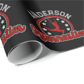 Gymnastik ADD NAME Gymnast Vault Floor Athlete Geschenkpapier (Rolleneckpunkt)