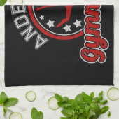 Gymnastik ADD NAME Gymnast Vault Floor Athlete Geschirrtuch (Gefaltet)