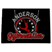 Gymnastik ADD NAME Gymnast Vault Floor Athlete Große Geschenktüte (Vorderseite)