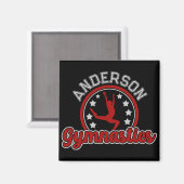 Gymnastik ADD NAME Gymnast Vault Floor Athlete Magnet (Vorderseite/Rückseite)