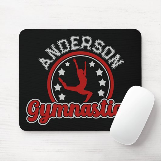 Gymnastik ADD NAME Gymnast Vault Floor Athlete Mousepad (Mit Mouse)