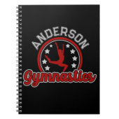 Gymnastik ADD NAME Gymnast Vault Floor Athlete Notizblock (Vorderseite)