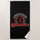Gymnastik ADD NAME Gymnast Vault Floor Athlete Strandtuch (Vorderseite)