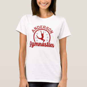 Gymnastik ADD NAME Gymnast Vault Floor Athlete T-Shirt
