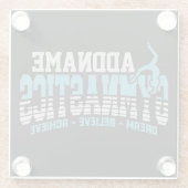 Gymnastik ADD NAME Gymnastik Team Backbike Kickove Glasuntersetzer (Rückseite)