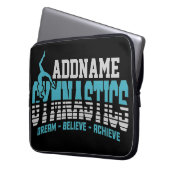 Gymnastik ADD NAME Gymnastik Team Backbike Kickove Laptopschutzhülle (Vorderseite Links)