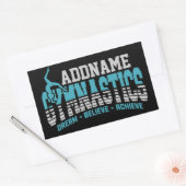 Gymnastik ADD NAME Gymnastik Team Backbike Kickove Rechteckiger Aufkleber (Umschlag)