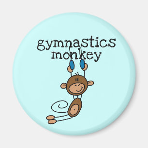 Gymnastik-Affe-T-Shirts und Geschenke Magnet