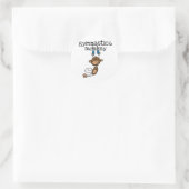 Gymnastik-Affe-T-Shirts und Geschenke Runder Aufkleber (Tasche)