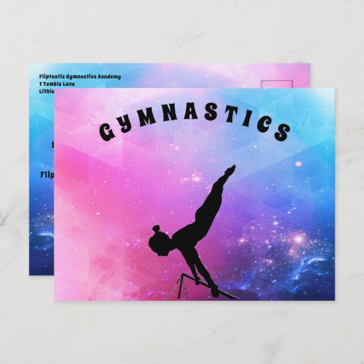 Gymnastik Akademie für Studenten Urlaub Postkarte (Vorne/Hinten)